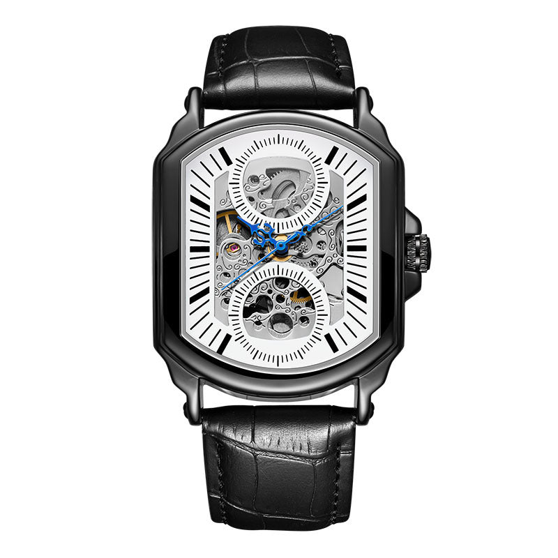 Montre homme Gatsby, détail du bracelet cuir et de la boucle
