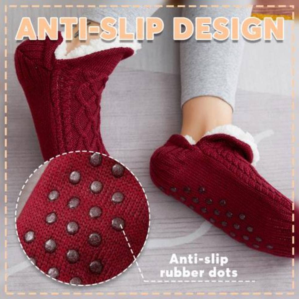 Chaussons-chaussettes bleu marine, vue de profil