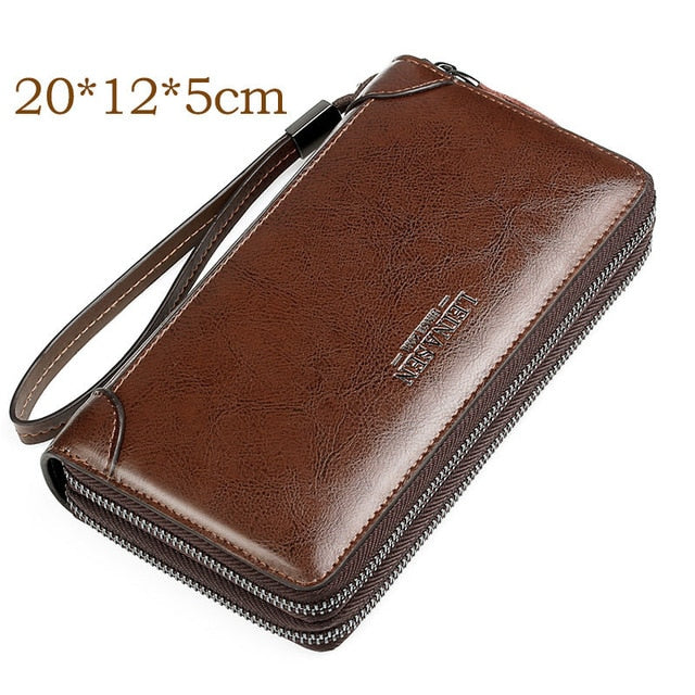 Pochette portefeuille coloris marron