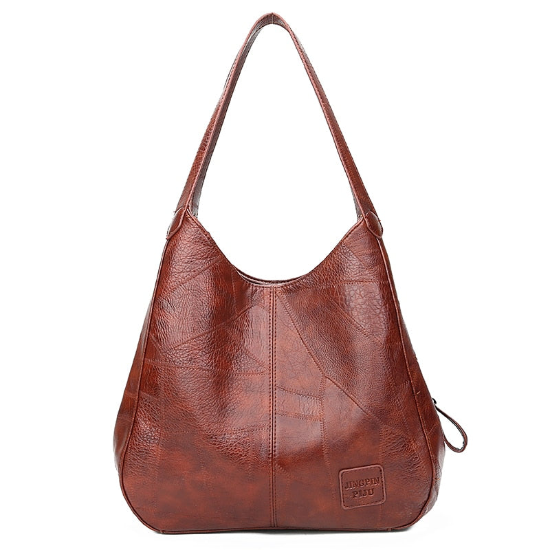 Sac cabas femme porté épaule, simili cuir aux lignes nettes