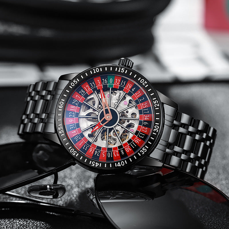 Montre homme Casino, gros plan du cadran rond