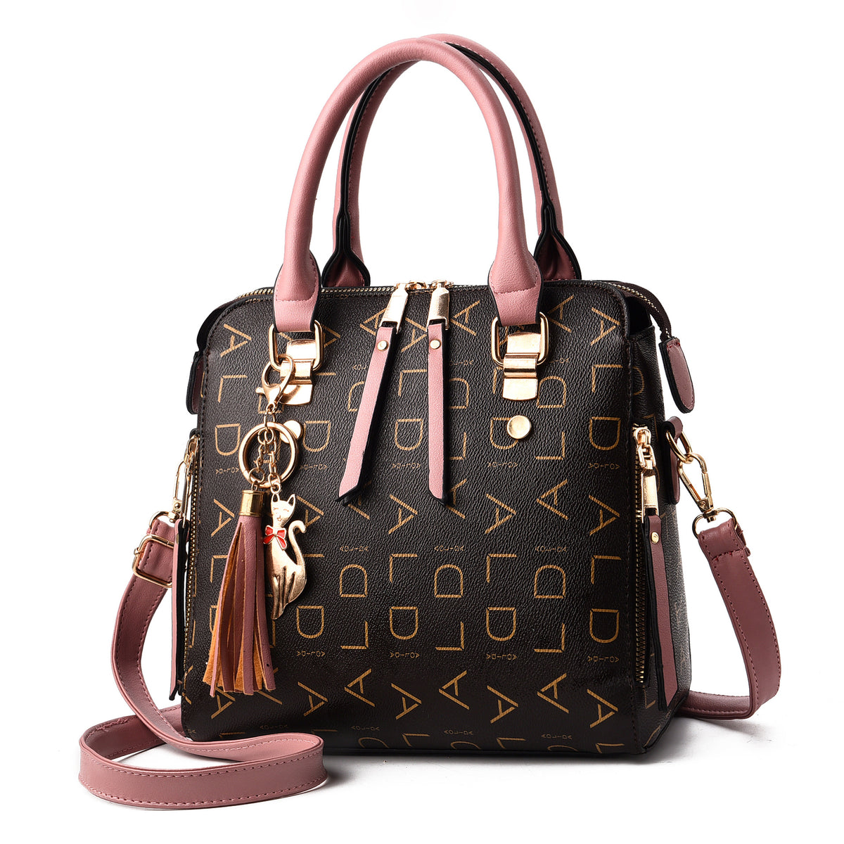 Sac à main femme rétro coloris café foncé