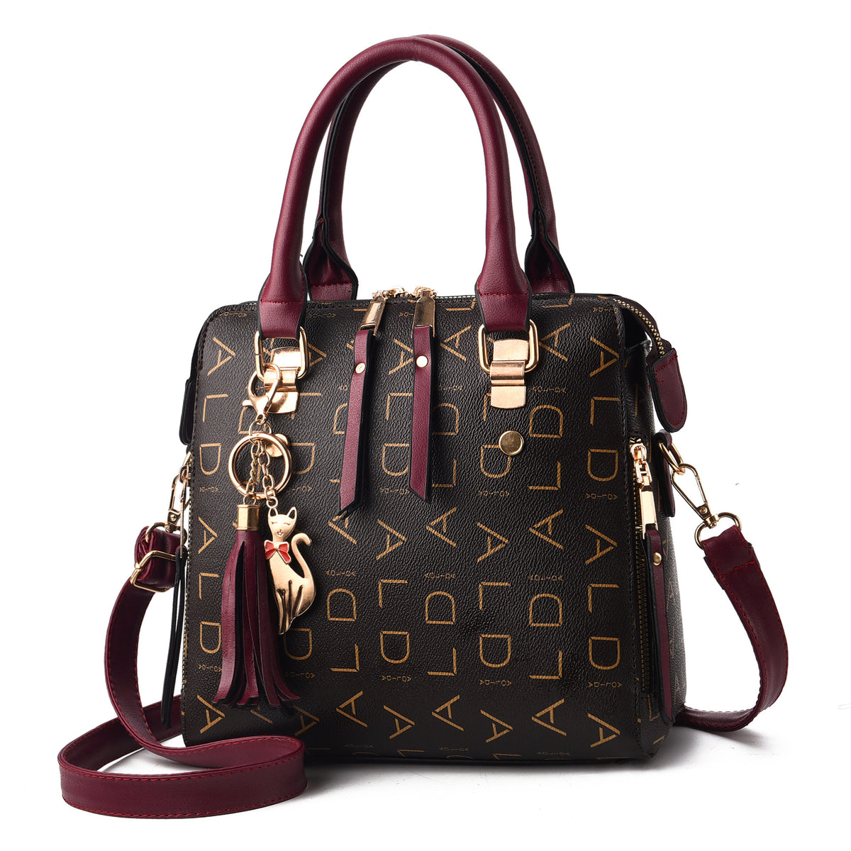 Sac à main femme rétro coloris rose