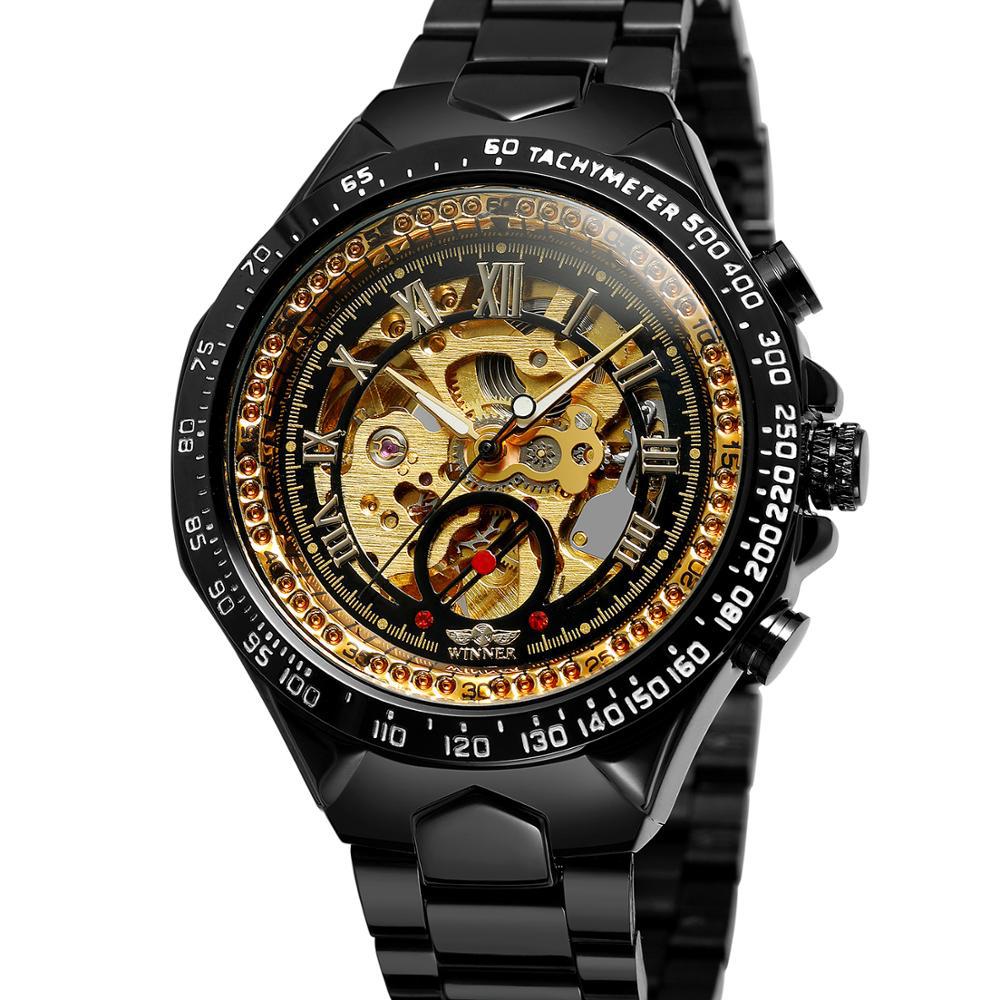 Montre homme Rouage, gros plan du cadran squelette