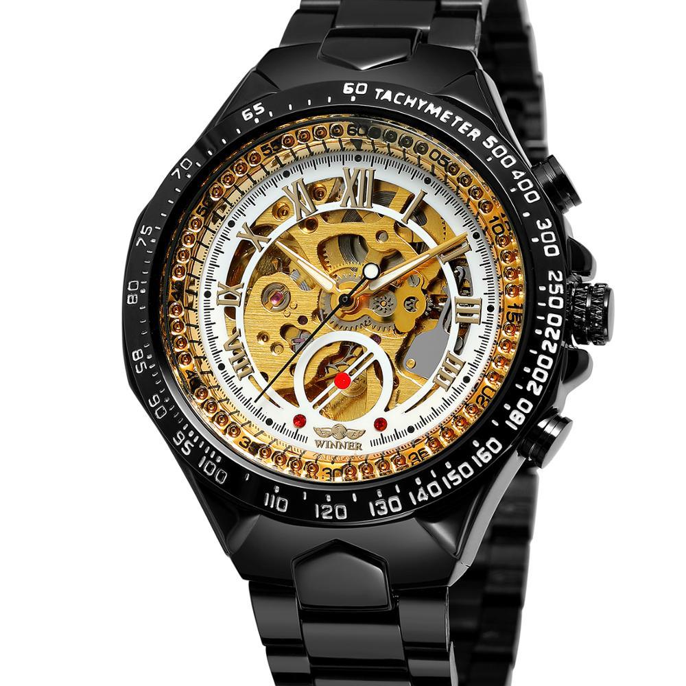 Montre Rouage, mécanisme apparent vu de face
