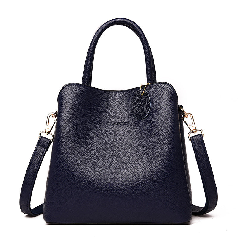Sac à main grainé coloris noir