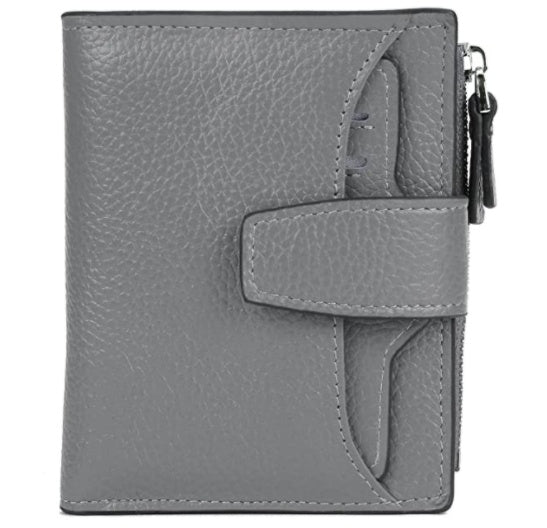 Portefeuille en cuir de vache véritable, finition huilée, format court