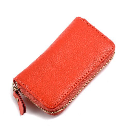 Étui porte-cartes et clés coloris orange