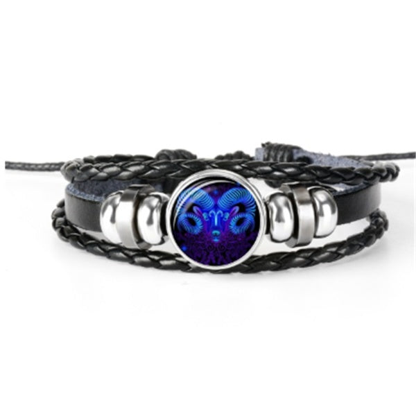 Trois bracelets zodiaque empilés, motifs constellation différents