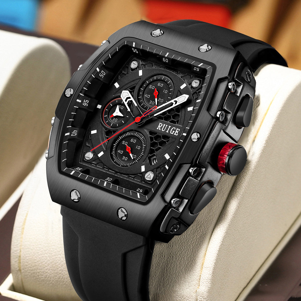 Montre Trek, détail du bracelet et du fermoir