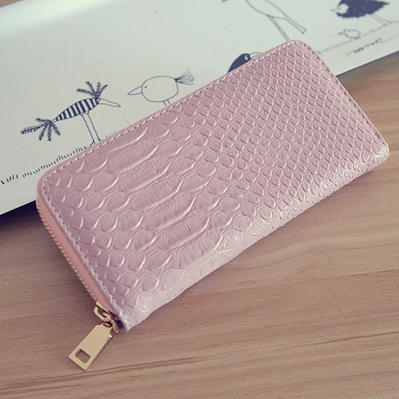 Pochette portefeuille coloris rose