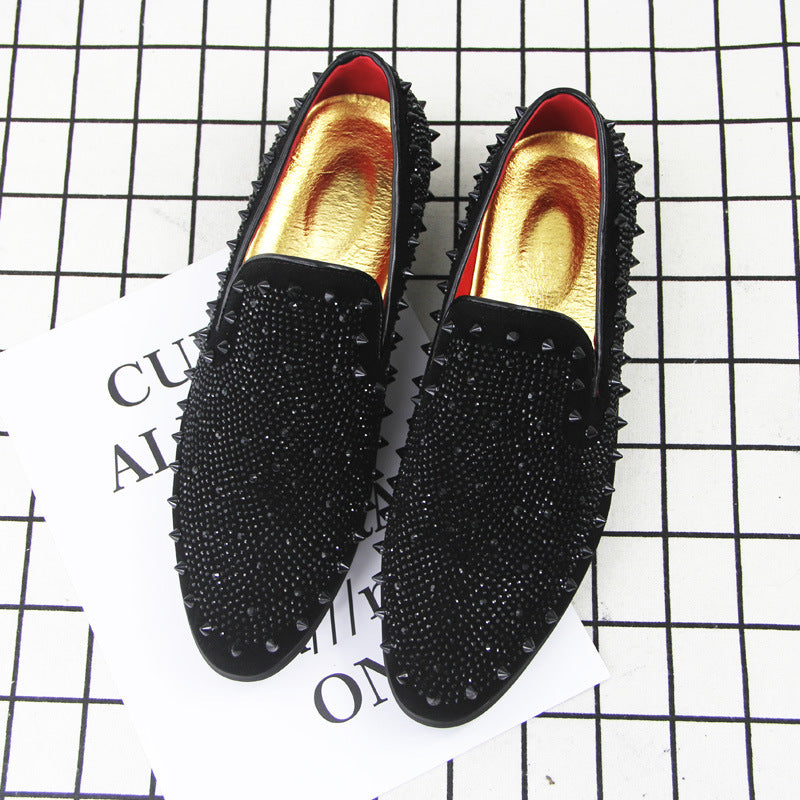 Mocassin homme fashion noir porté