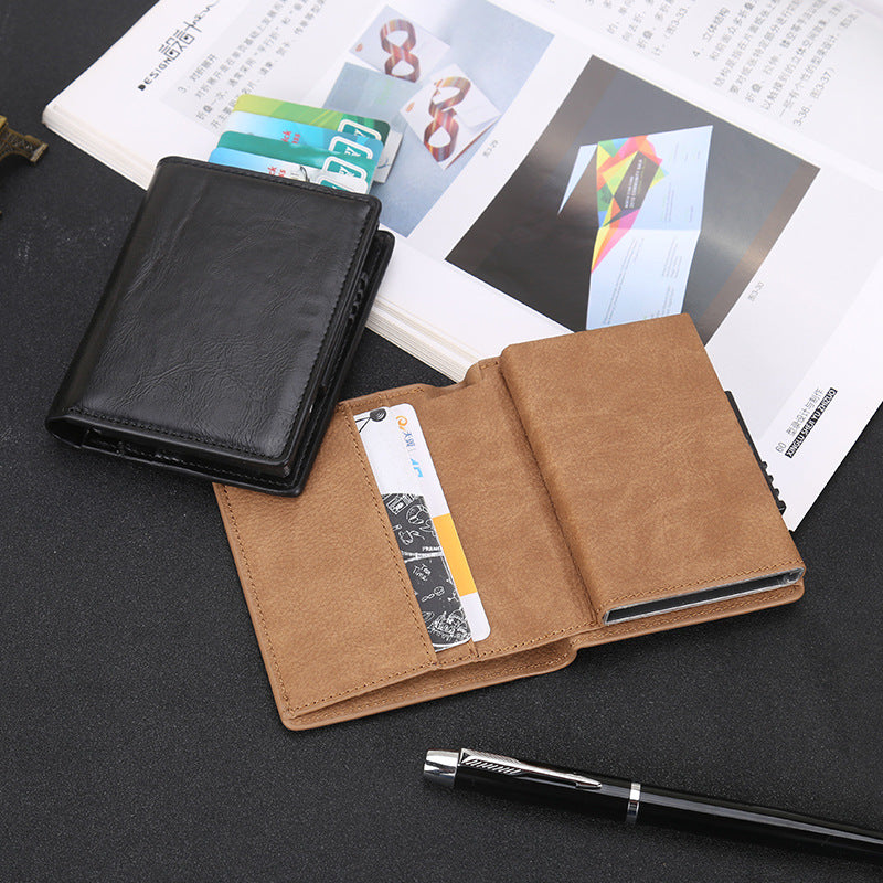 Porte-cartes coloris abricot mat