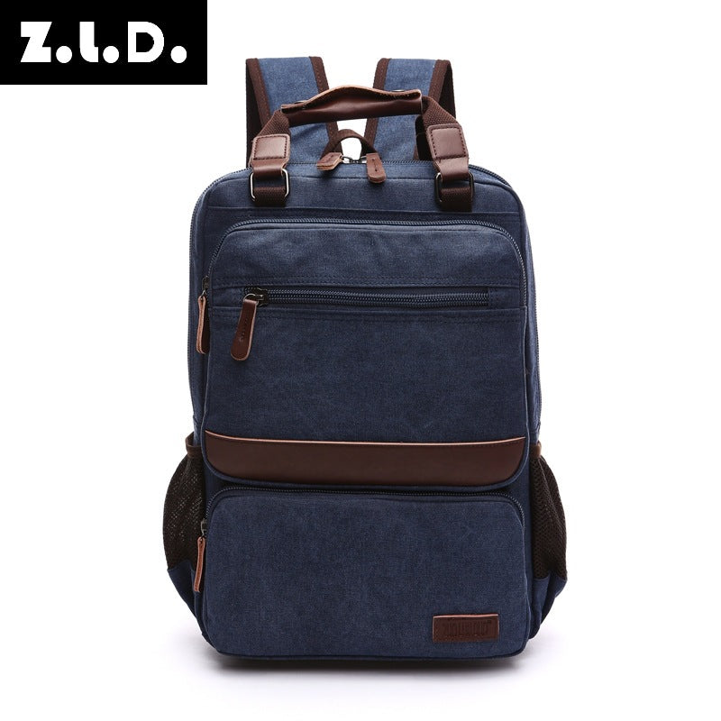 Sac à dos ordinateur en toile, format généreux