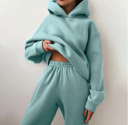 Ensemble jogging femme vert d'eau, vue de face
