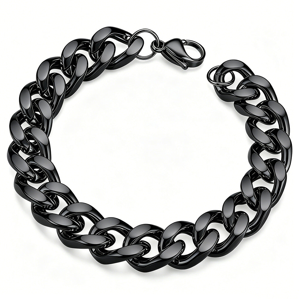 Chaîne Urbaine portée au cou, collier en acier inoxydable