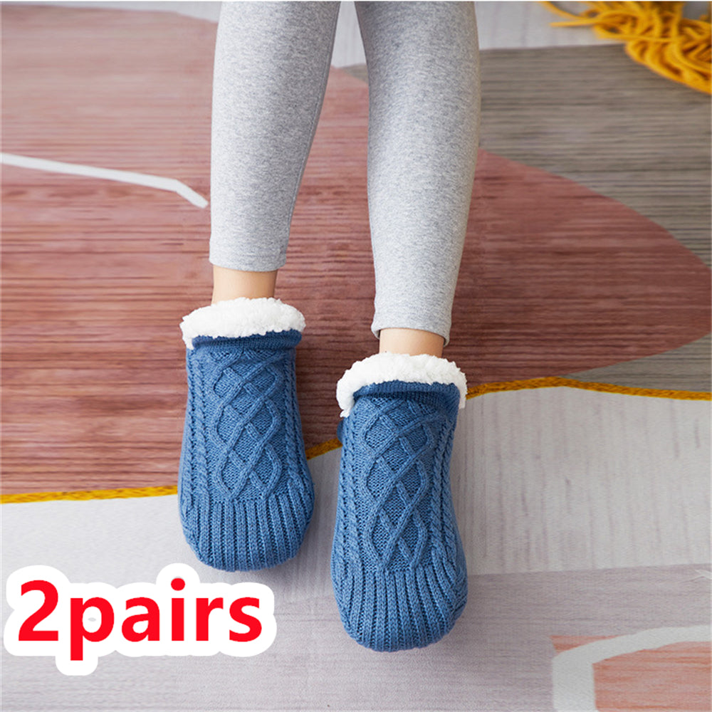 Chaussons-chaussettes, paire vue de dessus