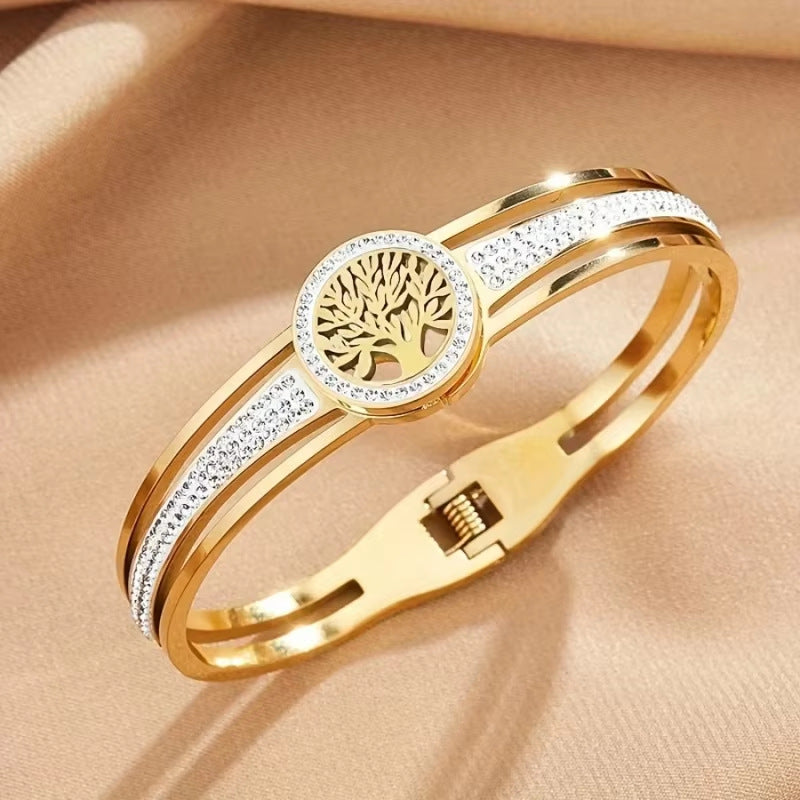 Bracelet Arbre de Vie modèle 2, pavé de zircons