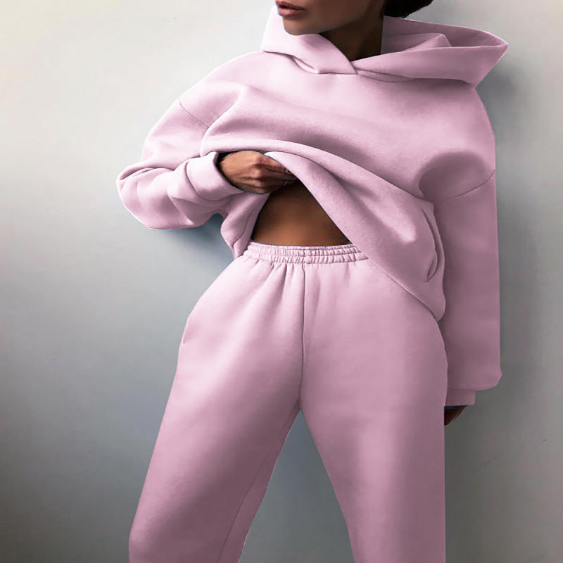 Ensemble jogging femme rose, vue de face
