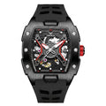 Montre Lagune noir et orange, cadran sport