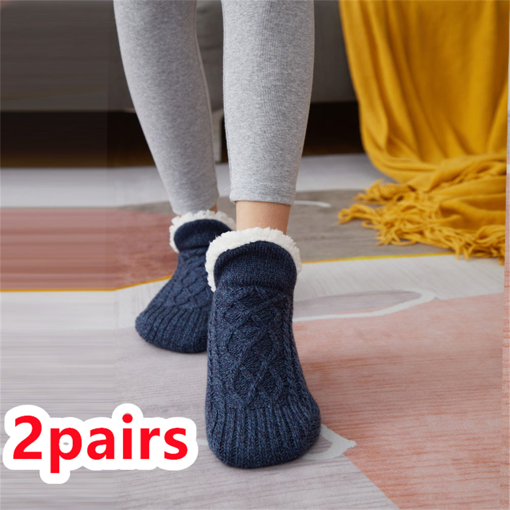 Chaussons-chaussettes, coloris beige et gris