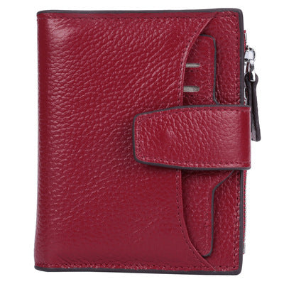 Portefeuille en cuir coloris camel