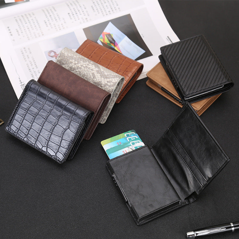 Porte-cartes à éjection automatique, coque en aluminium