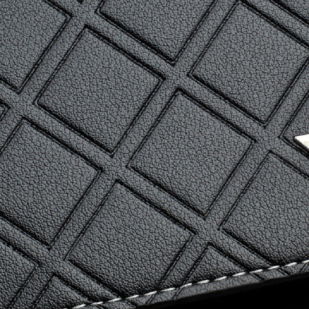 Portefeuille à carreaux coloris noir