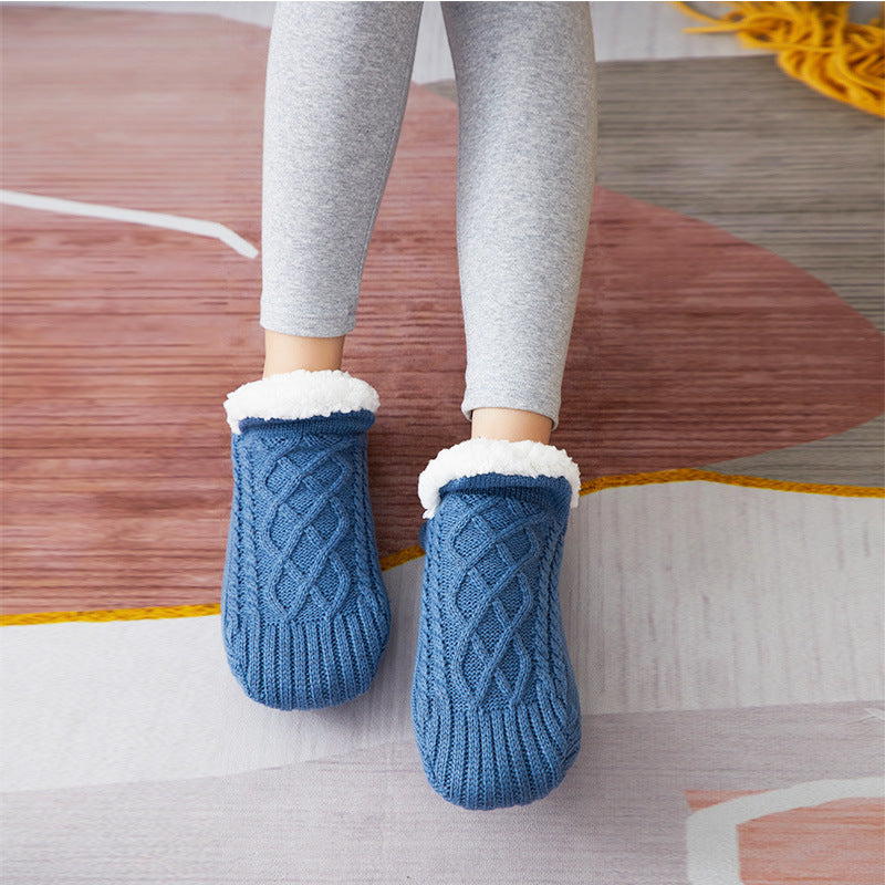 Chaussons-chaussettes, détail du talon