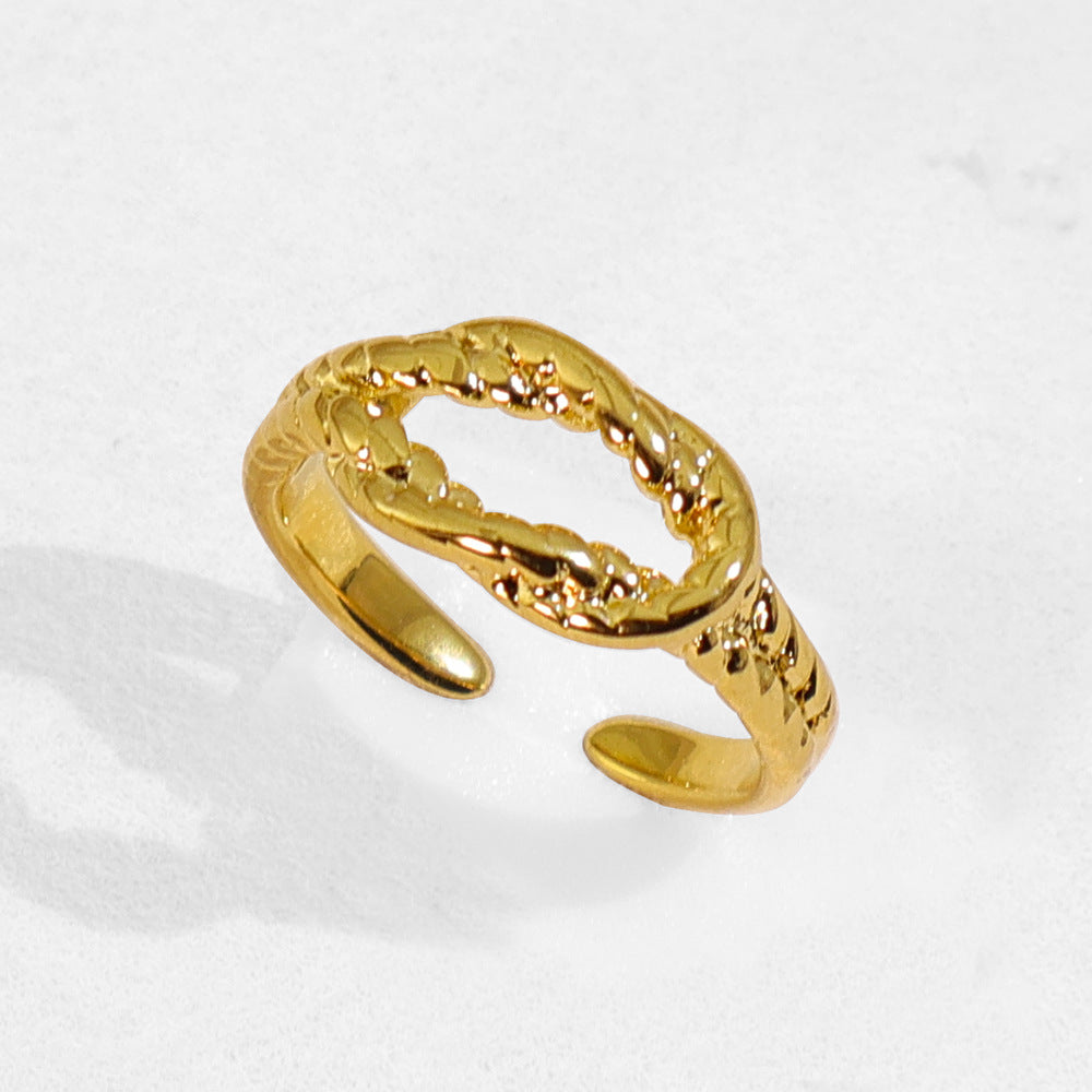 Duo Entrelacs assorti, bracelet et bague à motif de nœud