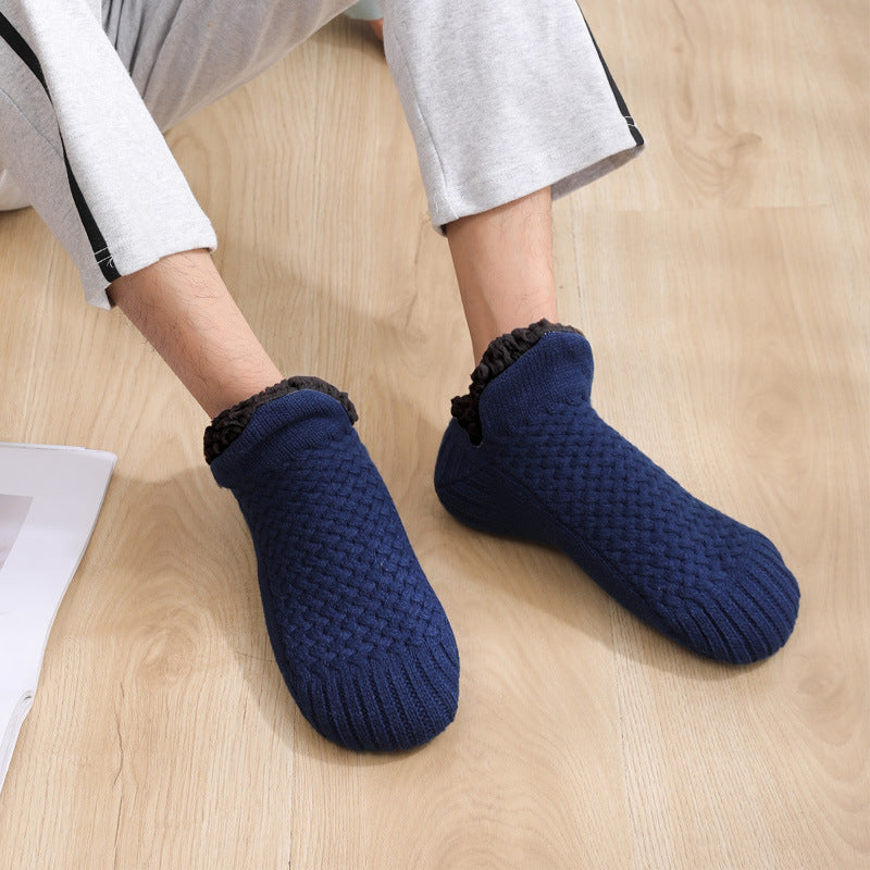 Chaussons-chaussettes, paire vue de profil