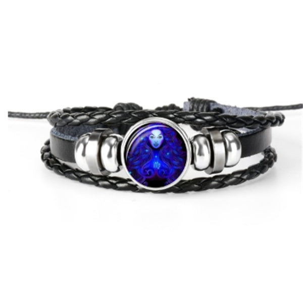 Dimensions du bracelet zodiaque : longueur 20 cm, cabochon 18 mm