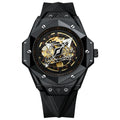 Montre homme Janus, gros plan du cadran ajouré