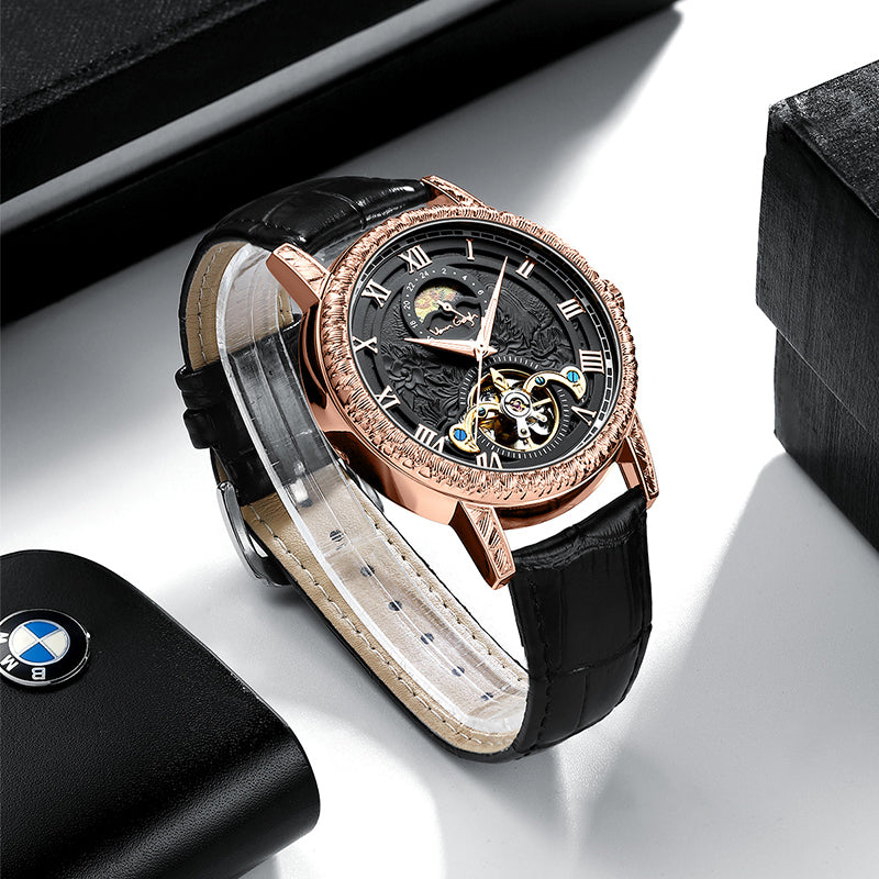 Montre homme Vincent, gros plan du cadran peint Van Gogh