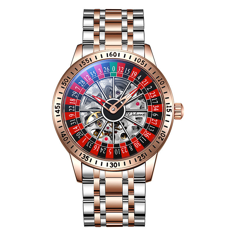 Montre Casino bracelet acier or rose, cadran rond