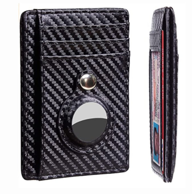 Porte-cartes RFID en simili cuir café