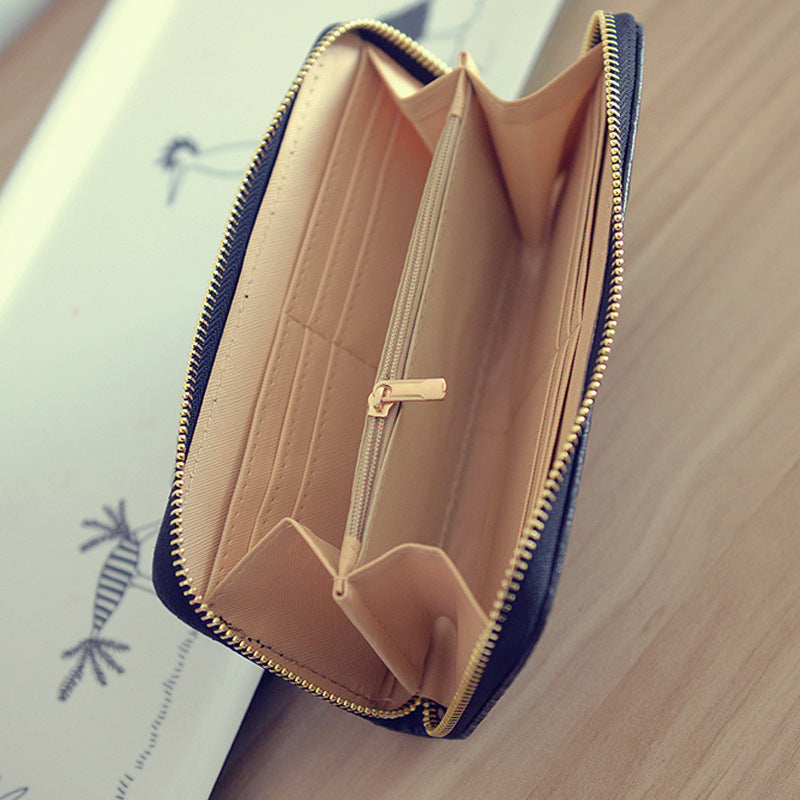 Pochette portefeuille coloris bleu lagon