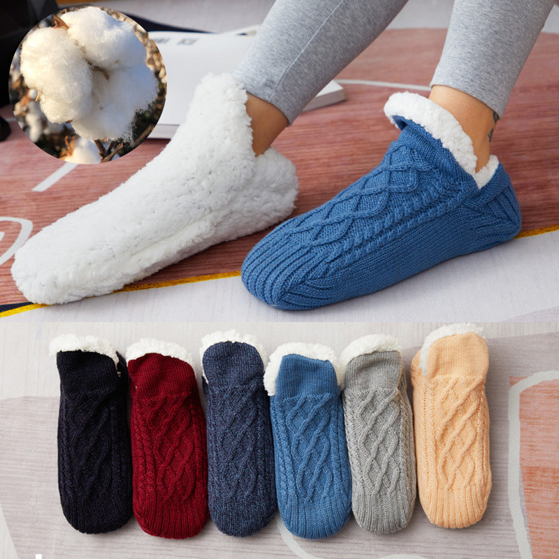 Chaussons-chaussettes, gamme des coloris alignés