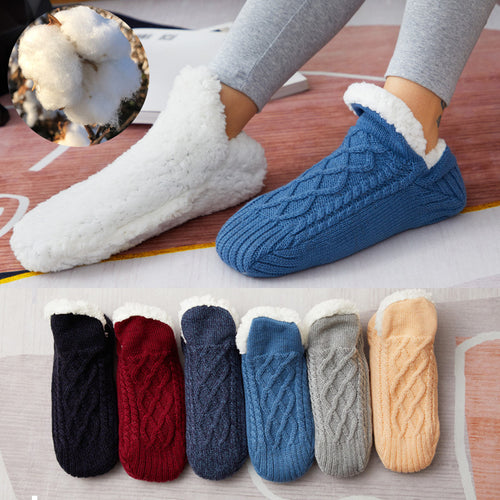 Chaussons-chaussettes, gamme des coloris alignés