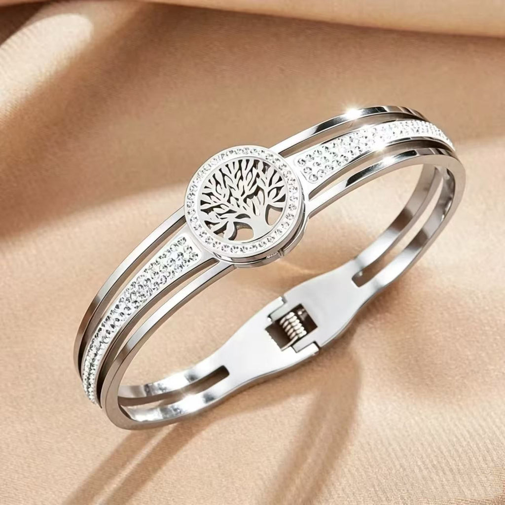 Bracelet Arbre de Vie, détail du fermoir en acier inoxydable