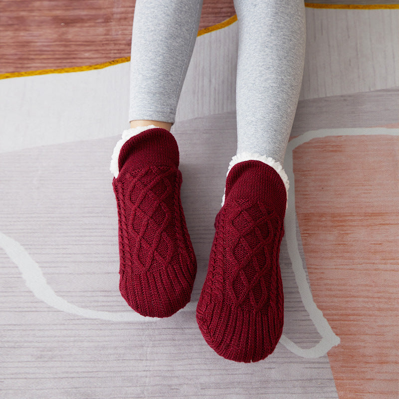 Chaussons-chaussettes, vue de la maille extérieure