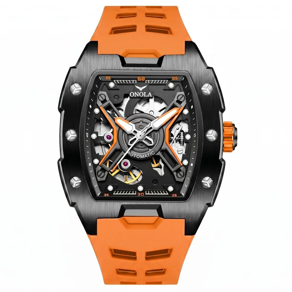 Montre Lagune coloris noir, bracelet silicone