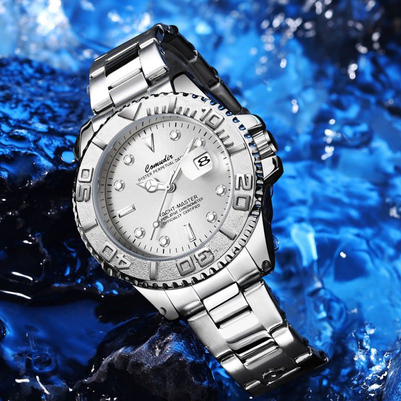 Montre Abysse vue de profil boîtier acier