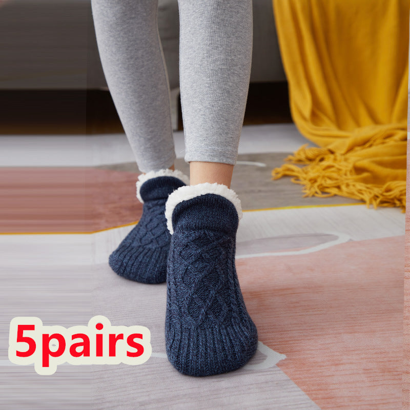 Chaussons-chaussettes, semelle vue de dessous