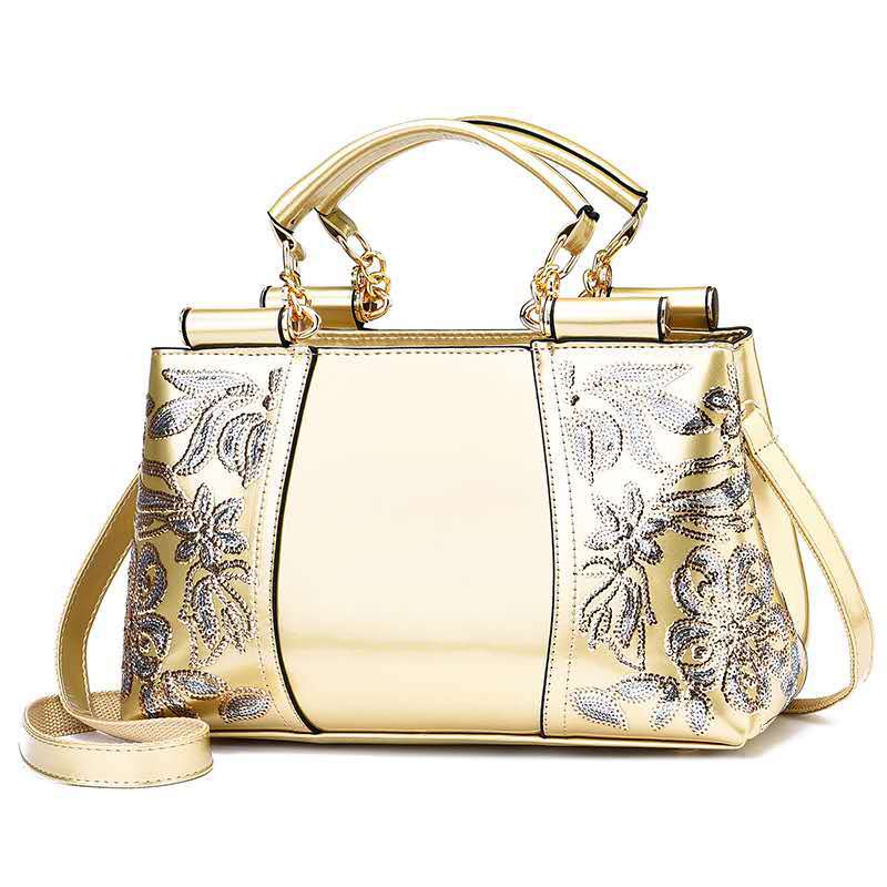 Sac à main de soirée brodé coloris rouge vif