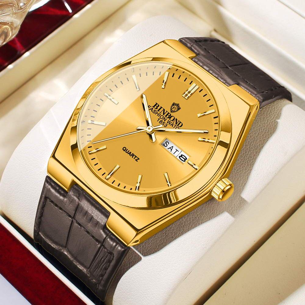 Montre homme Rive Gauche, vue de profil du boîtier fin 12mm