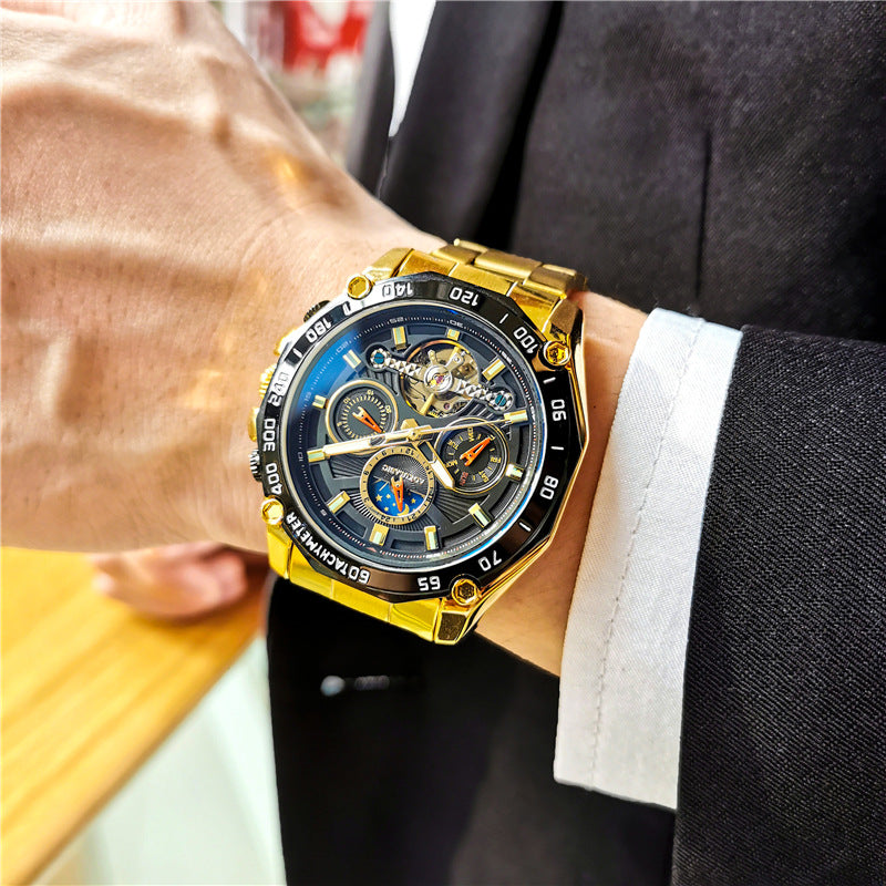 Montre Compas boîtier argenté et cadran blanc