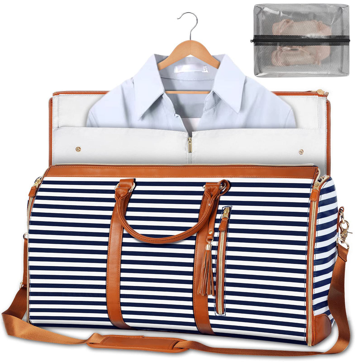 Sac de voyage plié à plat une fois vide