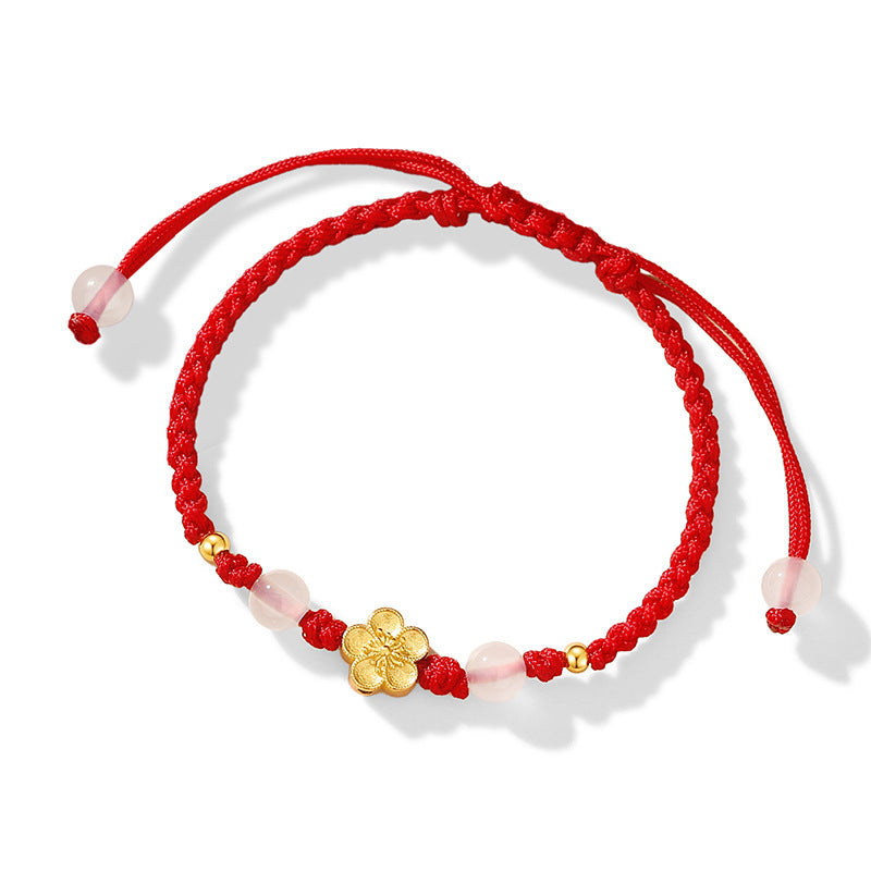 Bracelet Fleur de Pêcher, gros plan de la fleur